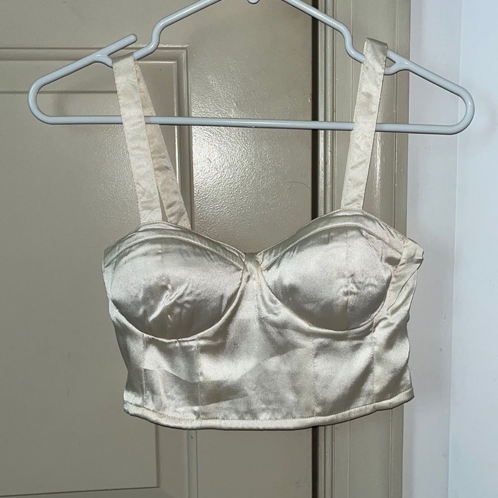 Satin tank top, worn once